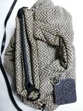 Grey textile bag