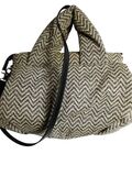 Grey textile bag