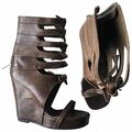 Leather platform sandals