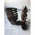 Leather platform sandals