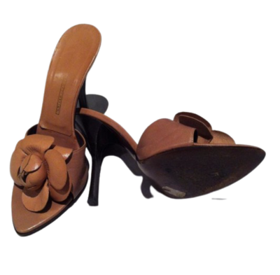 Leather slides