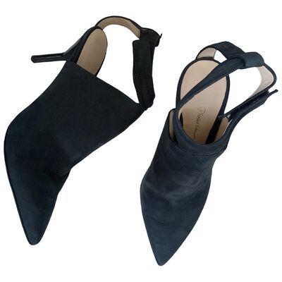 Suede slingback shoes