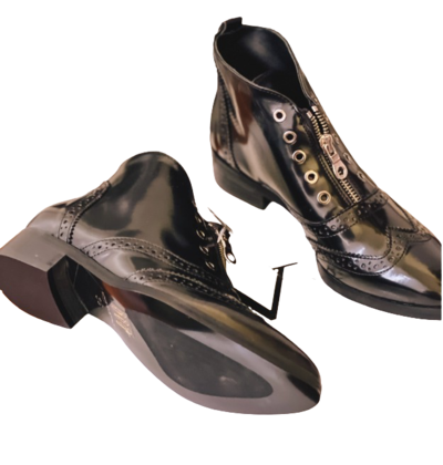 Leather oxford boots