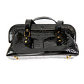 Black genuine croc leather handbag