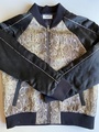 Snake print bomber