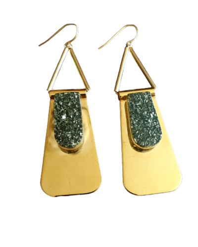 Exagerated Golden Earrings