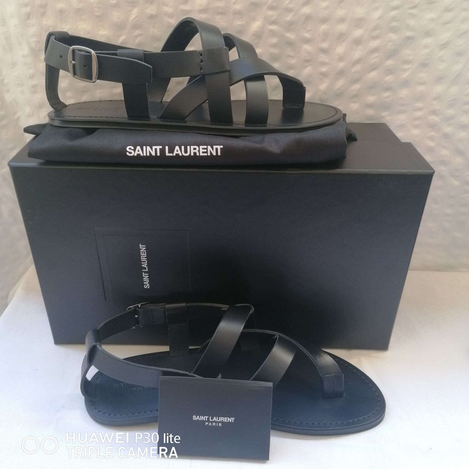 Leather Gladiator Sandals Saint-Laurent - IT 42, buy pre-owned at