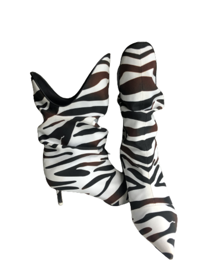 Zebra Slouch Boots