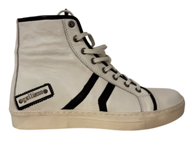 Leather high-top sneakers