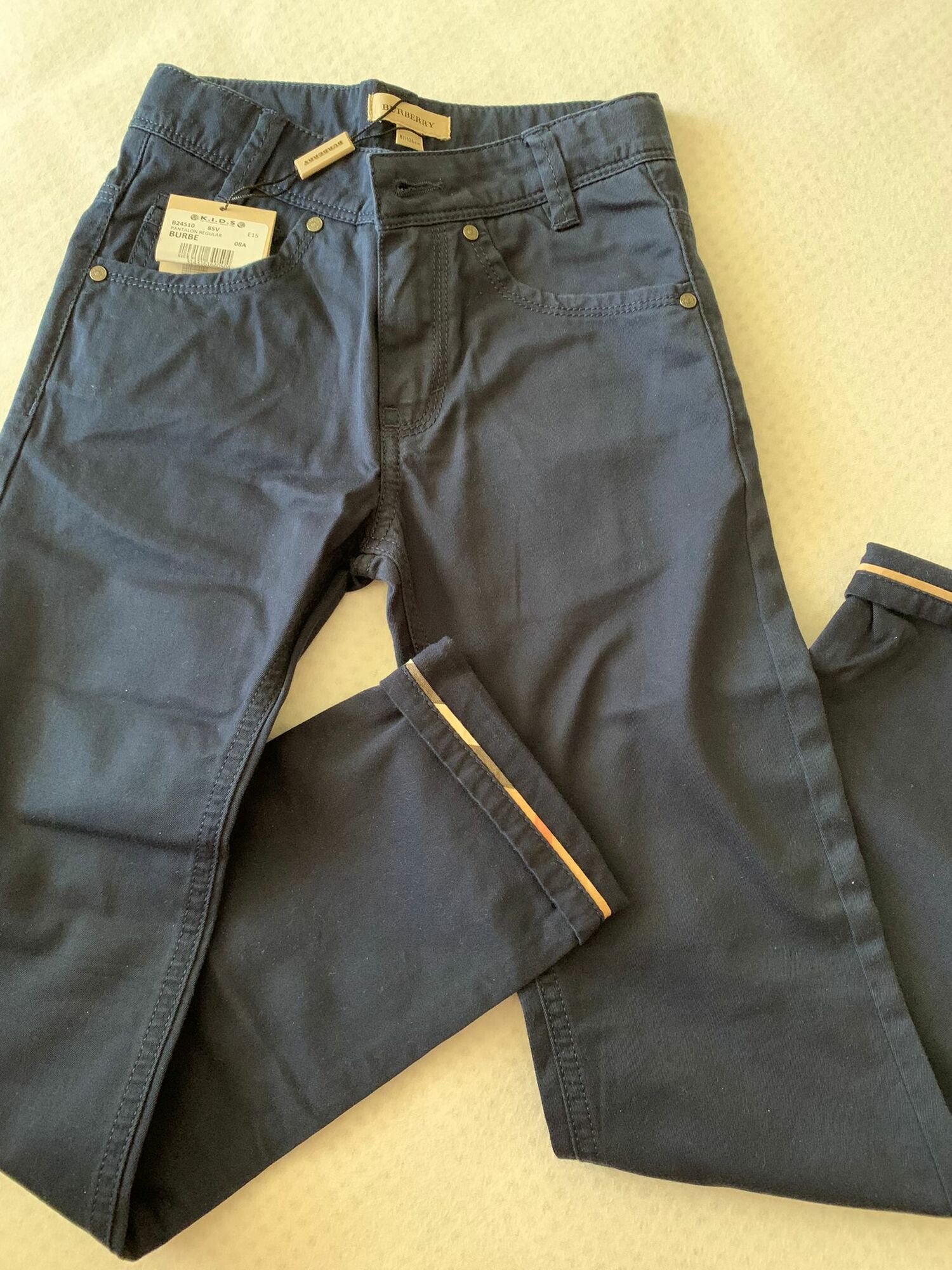 IetpShops SB  Wool pants trousers with logo Burberry  Jeans garçon 4 ans