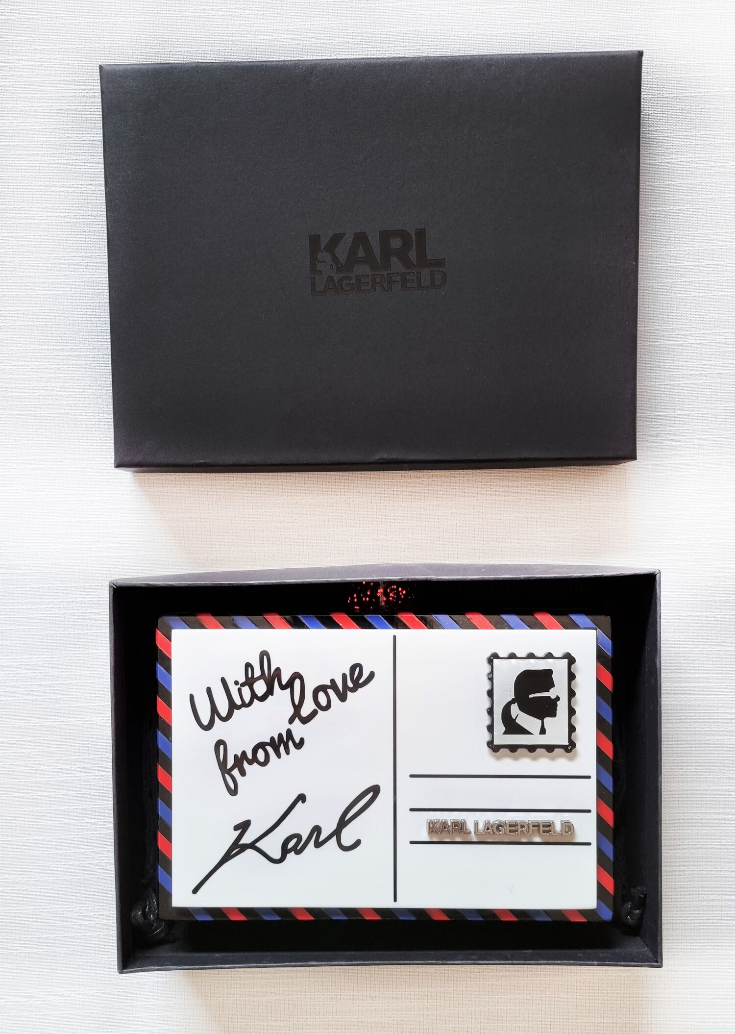 Karl Lagerfeld Women's Postcard Minaudiere Bag - Black