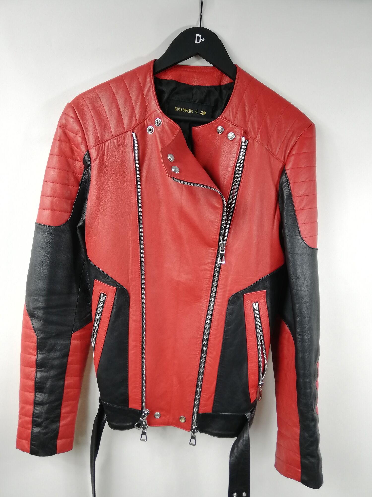 Leather Jacket Balmain x H&M - 50, buy pre-owned 170