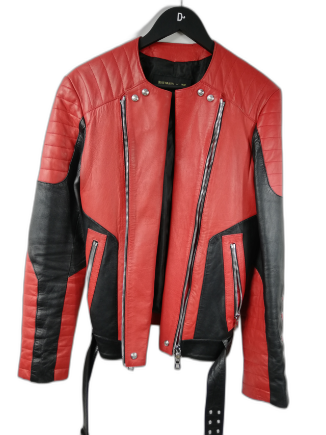 Leather Jacket Balmain x H&M - IT 50, buy pre-owned at 170 EUR