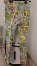 Floral-Print Crepe Flared Pants
