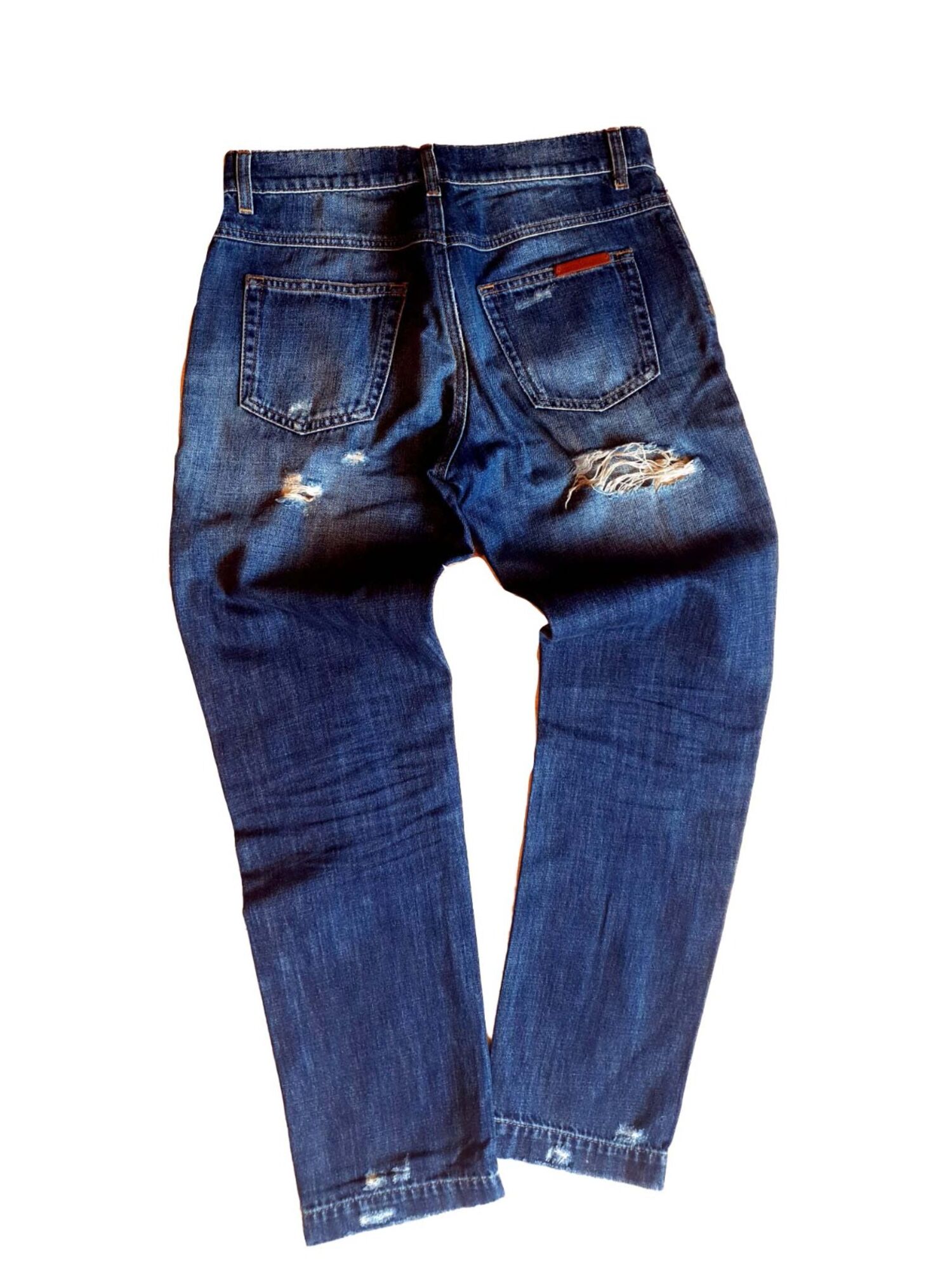 Jeans boyfriend in denim con rotture female 40 Denim Dolce & Gabbana Donna Abbigliamento Pantaloni e jeans Jeans Jeans boyfriend 