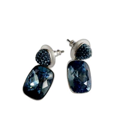Metal Blue Cristal earrings Earrings