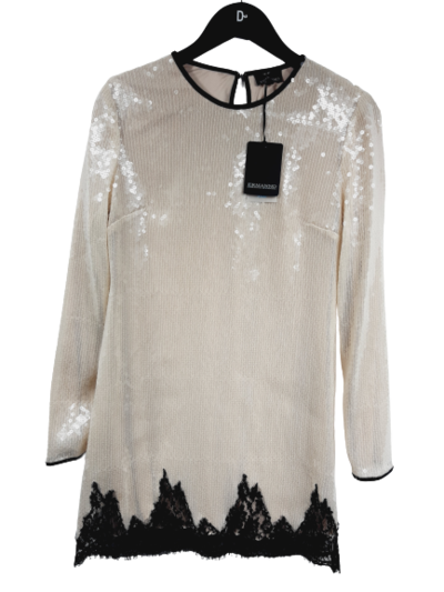 White sequins dress