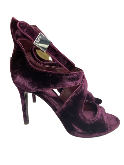 Velvet purple sandals
