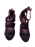 Velvet purple sandals