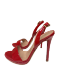 Red patent sandals