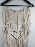 Fringed cream vest