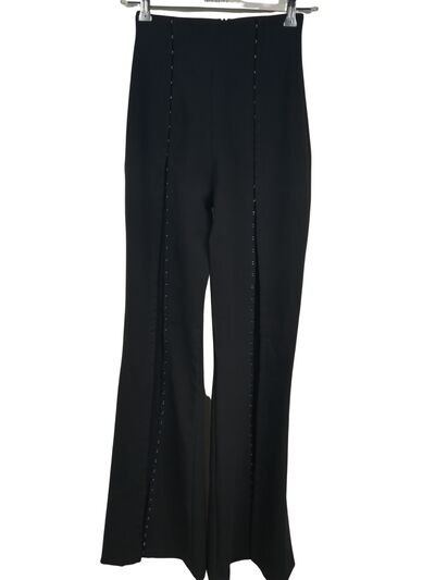Black flared trousers