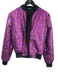 Animal print bomber jacket