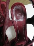 Burgundy platform sandals