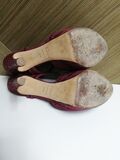 Burgundy platform sandals