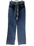 Black lace blue jeans