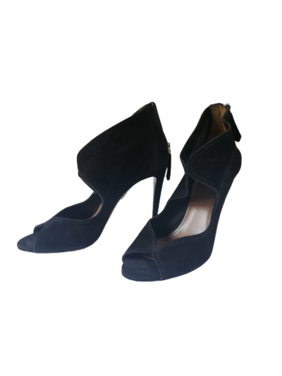 Suede high heels sandals