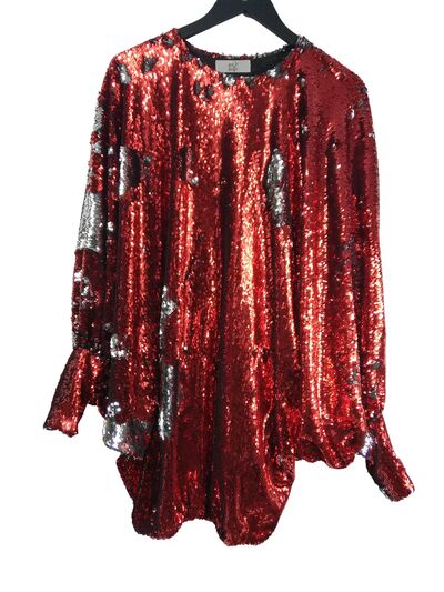 Sequin sweater dress
