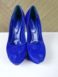 Electric blue pumps