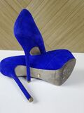 Electric blue pumps