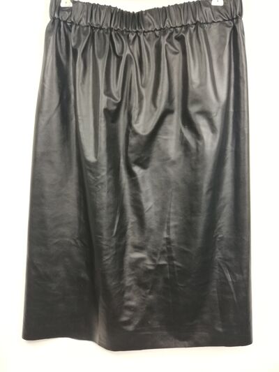 Synthetic leather skirt