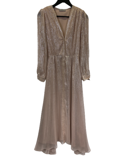 Rose gold silk dress