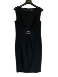 Black midi dress