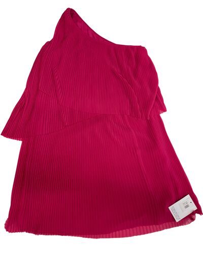 Asymmetric pink dress