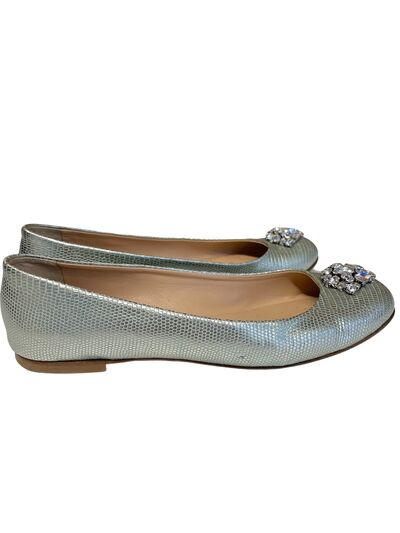 Metallic ballerina flats