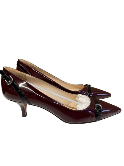 Burgundy patent stiletto