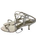 Silver silk sandals