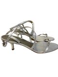 Silver silk sandals