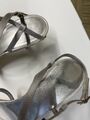 Silver silk sandals