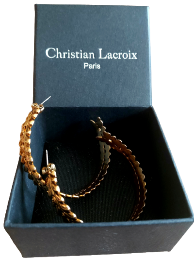Metal Large golden creole Earrings