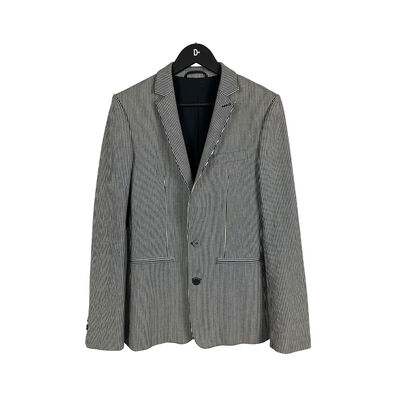 Striped cotton blazer
