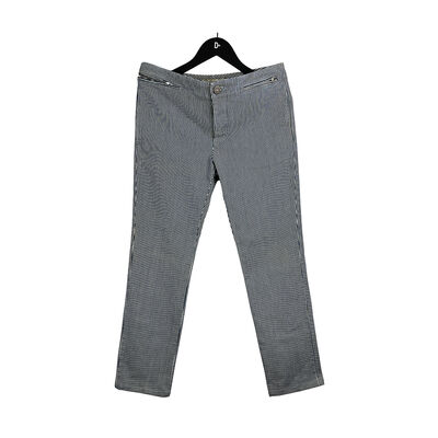 Striped cotton trousers