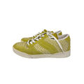 Green leather sneakers