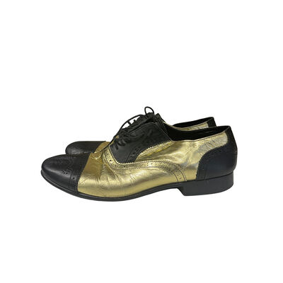 Two tone leather oxford shoes