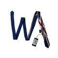 Blue flag printed tie
