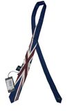 Blue flag printed tie